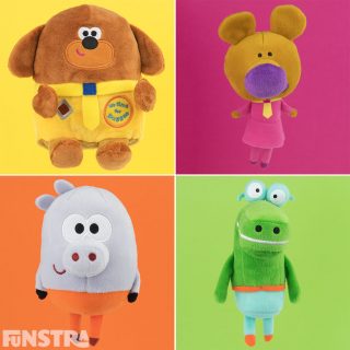 Duggee, Norrie, Roly and Happy plushies!
