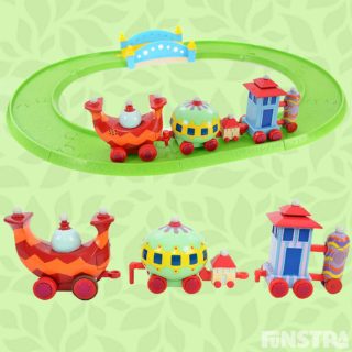 The Ninky Nonk train set with detachable carriages and track set features fun Ninky Nonk sounds and helps to develop your little one's fine motor skills and encourages imagination through pretend play.