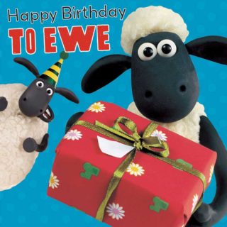 'Happy Birthday to Ewe!' Fans of the British stop-motion animated television series and movie can celebrate their birthday with Shaun, Timmy, Shirley, Hazel, Nuts, Bitzer and the Farmer with a Shaun the Sheep theme birthday party and gifts.