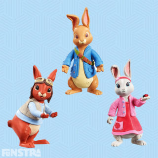 Imaginative play with Peter Rabbit figurines can take your child on whimsical adventures through timeless adventures in the Lake District with Peter, Squirrel Nutkin and Lily Bobtail plastic action figures.