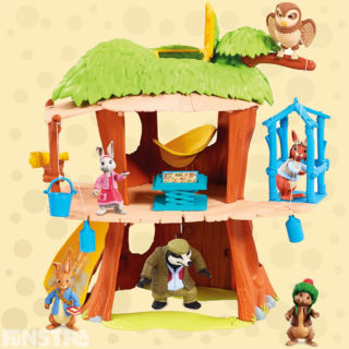 Let's Go! Re-create fun adventures with this secret treehouse playset with working lift, flip-over planning table, telescope and lots more fun features for your toy figures to explore.