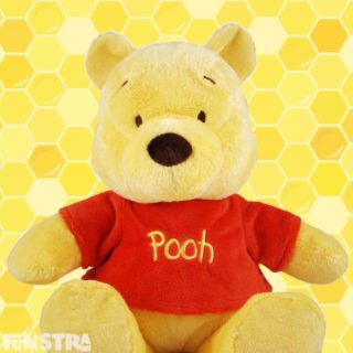 'A day without a friend is like a pot without a single drop of honey left inside.' Cuddle Pooh bear plushy.