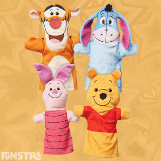 Winnie the Pooh, Tigger, Eeyore and Piglet hand puppets will not only entertain children, but stimulate the imagination and encourage creativity, develop communication skills, motor skills and boost confidence.