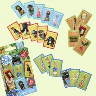 Play a game of cards with Peter Rabbit, Benjamin Bunny, Lily Bobtail, Squirrel Nutkin, Jemima Puddle-duck, Flopsy, Cottontail, Mrs. Tiggy-Winkle, Mr. Tod, Mopsy, Tommy Brock, Mr. McGregor and more of Beatrix Potter's classic characters.