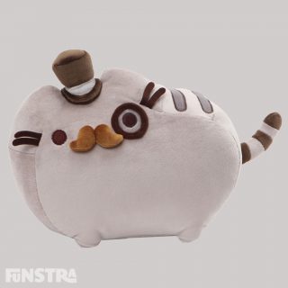 Fancy Pusheen lets you embrace your dandy and dapper side and features the adorable feline in a plush top hat, monocle, and mustache. Made from soft, huggable plush material consisting of polyester fibers and plastic pellets and is surface-washable for easy cleaning.