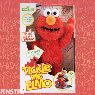 Elmo just loves to be tickled! Tickle Me Elmo talks, wiggles & giggles. With over 20 Elmo sounds, the more you tickle Elmo, the harder he laughs and wiggles.