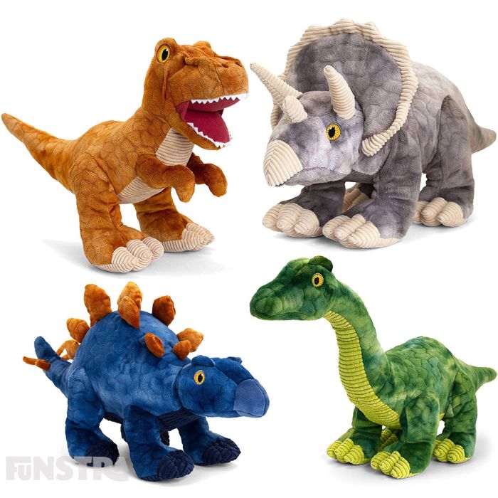 Keel Toys SE6580 38cm Keeleco Dinosaurs 100 Recycled 100 Huggable Assorted One Supplied at Random