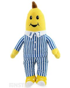 B2 plush soft toy is soft and cuddly is his classic blue and white striped pyjamas with stitched facial features and is large and huggable in size for lots of cuddles and fun imaginative play.