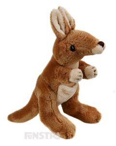 The Kangaroo plush toy from the Aussie Pals plushie collection is a cute and cuddly little friend for children that love kangaroos and other furry native friends of Australia.