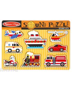 Melissa & Doug Vehicles Sound Puzzle 8 Piece - Funstra