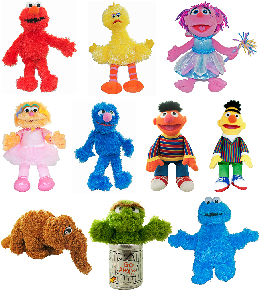 Sesame Street Plush Soft Toy Elmo Abby 